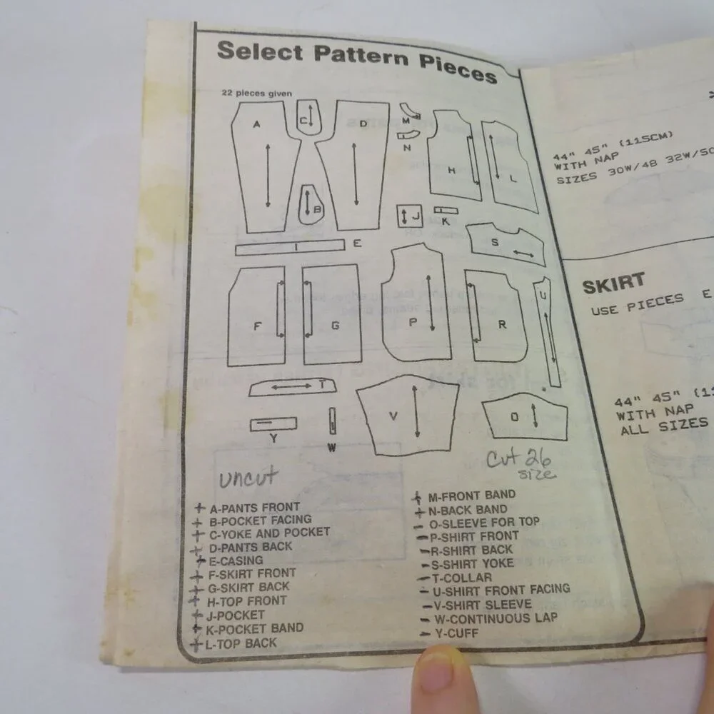 simplicity 9061 sewing pattern pants, skirt, shorts